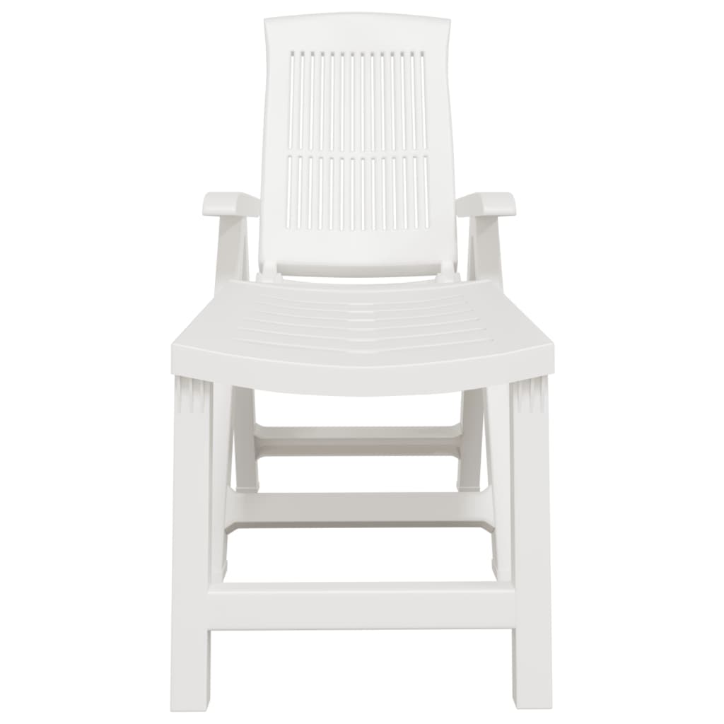 vidaXL Sun Lounger Patio Furniture Folding Outdoor Chaise Lounge Chair Plastic-23