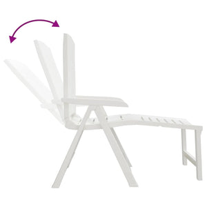 vidaXL Sun Lounger Patio Furniture Folding Outdoor Chaise Lounge Chair Plastic-0