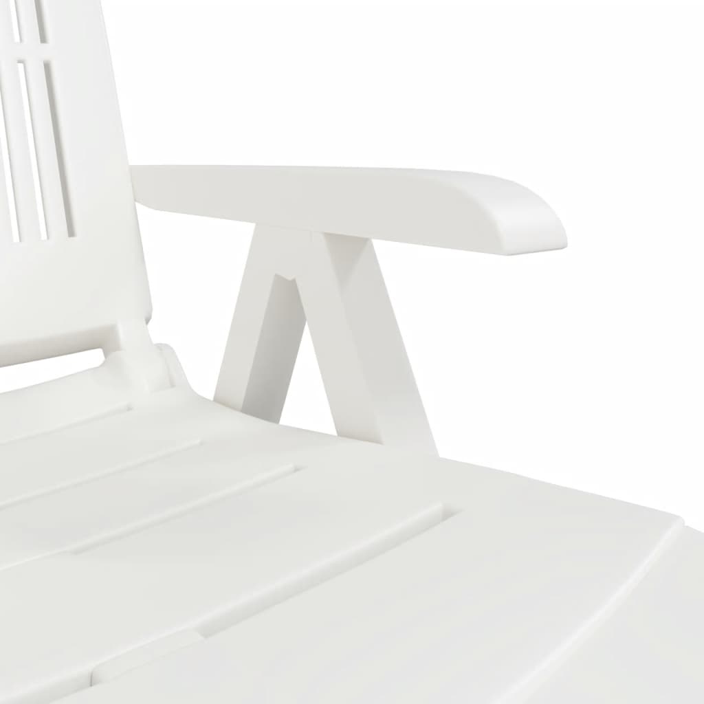 vidaXL Sun Lounger Patio Furniture Folding Outdoor Chaise Lounge Chair Plastic-21