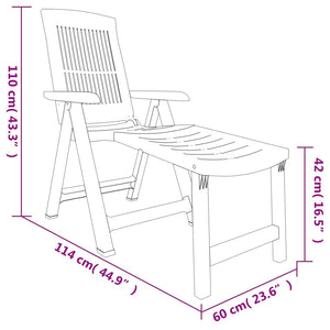 vidaXL Sun Lounger Patio Furniture Folding Outdoor Chaise Lounge Chair Plastic-6