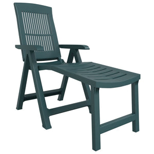 vidaXL Sun Lounger Patio Furniture Folding Outdoor Chaise Lounge Chair Plastic-4