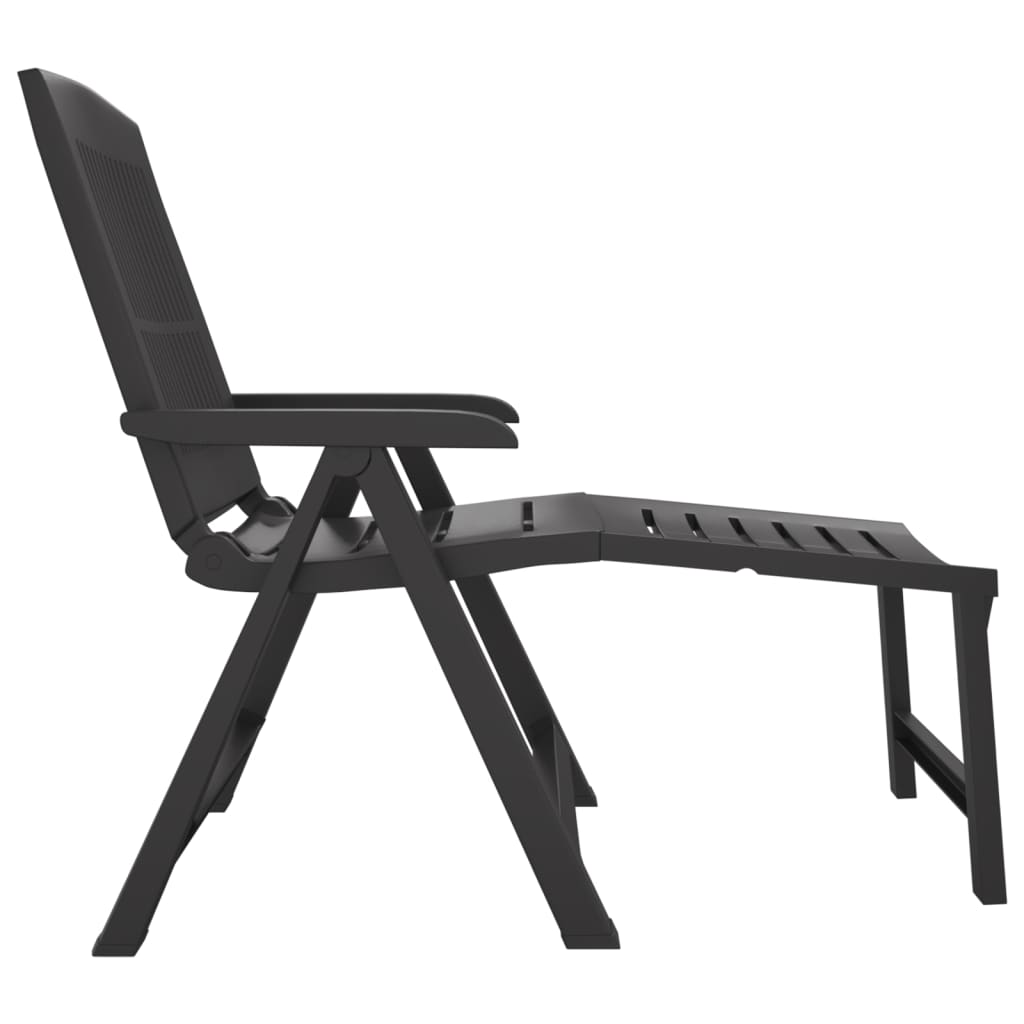vidaXL Sun Lounger Patio Furniture Folding Outdoor Chaise Lounge Chair Plastic-16