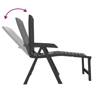 vidaXL Sun Lounger Patio Furniture Folding Outdoor Chaise Lounge Chair Plastic-22