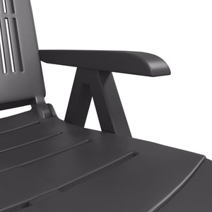 vidaXL Sun Lounger Patio Furniture Folding Outdoor Chaise Lounge Chair Plastic-15