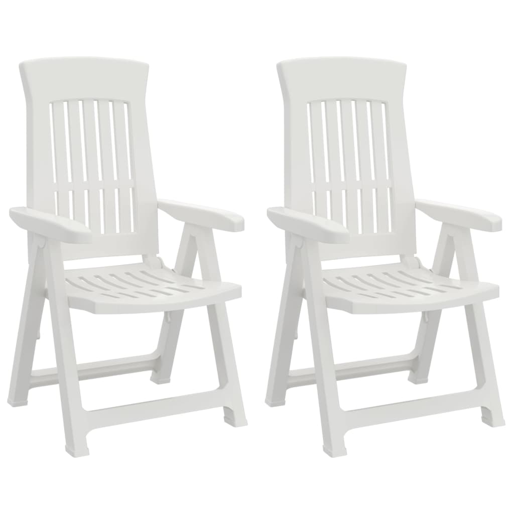 vidaXL Reclining Chair Outdoor Folding Armchair Garden Furniture 2 Pcs PP-8