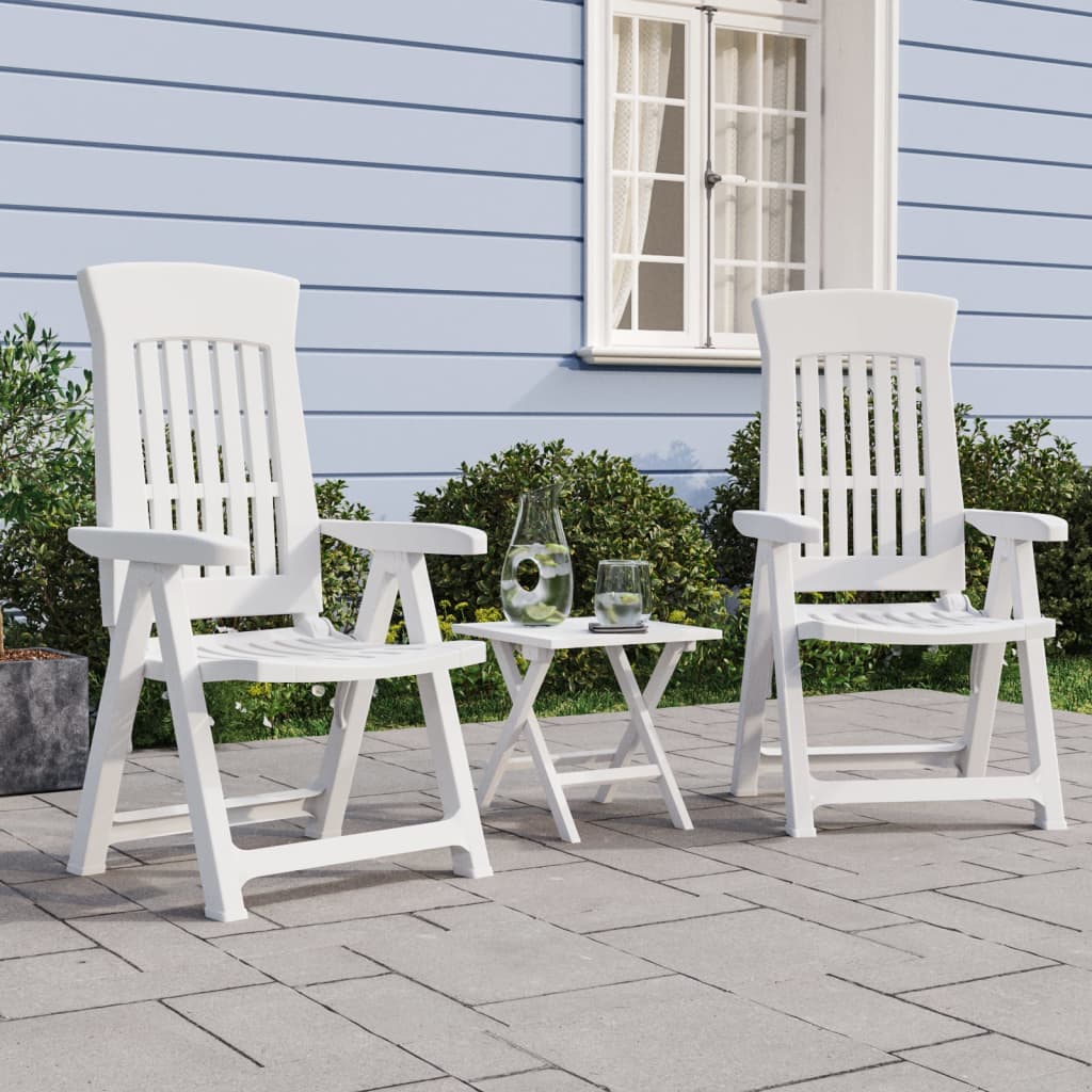 vidaXL Reclining Chair Outdoor Folding Armchair Garden Furniture 2 Pcs PP-25