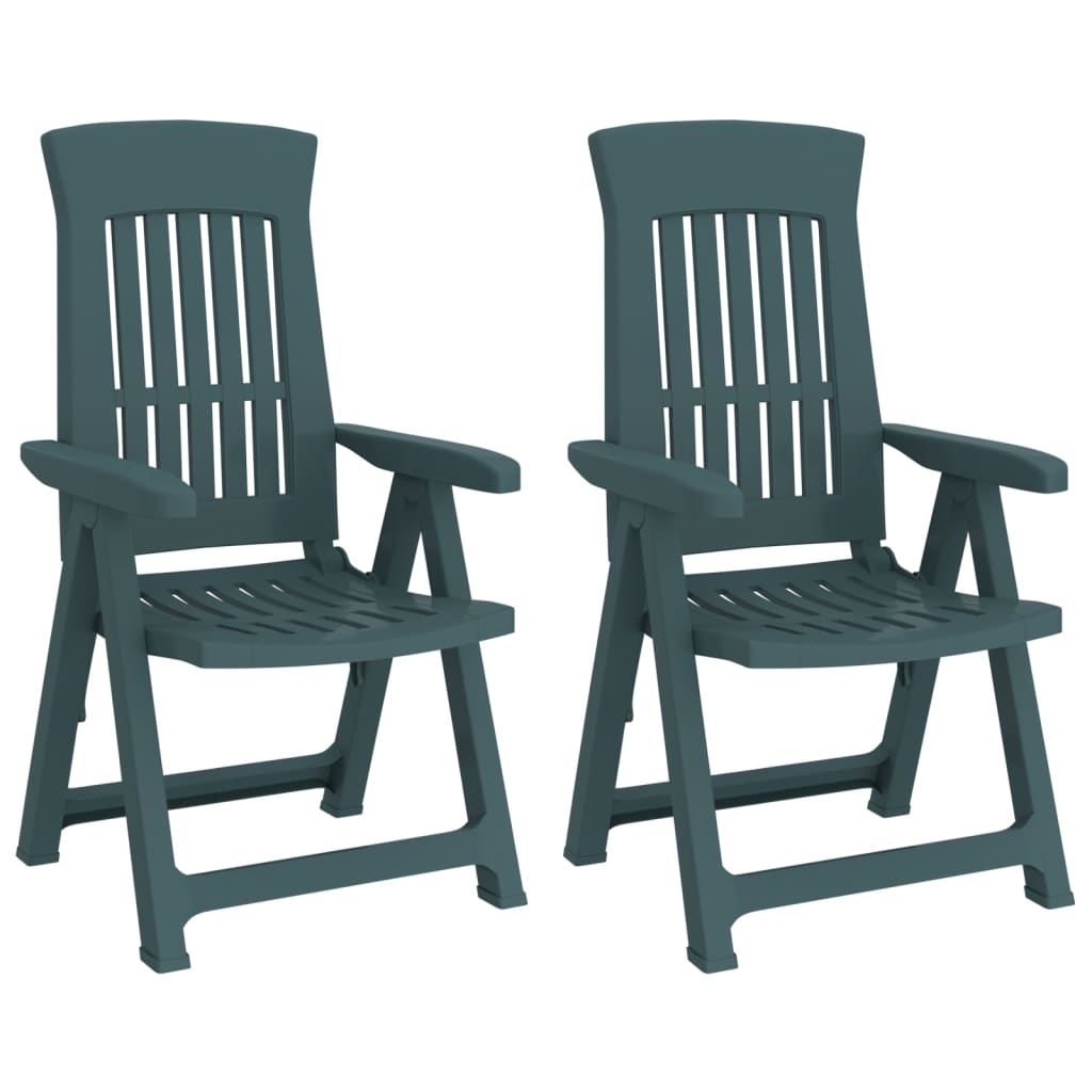 vidaXL Reclining Chair Outdoor Folding Armchair Garden Furniture 2 Pcs PP-5
