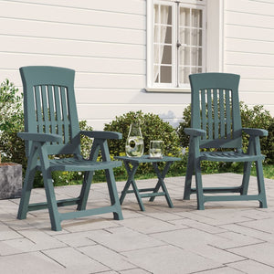 vidaXL Reclining Chair Outdoor Folding Armchair Garden Furniture 2 Pcs PP-4