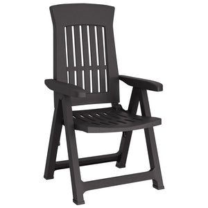 vidaXL Reclining Chair Outdoor Folding Armchair Garden Furniture 2 Pcs PP-17