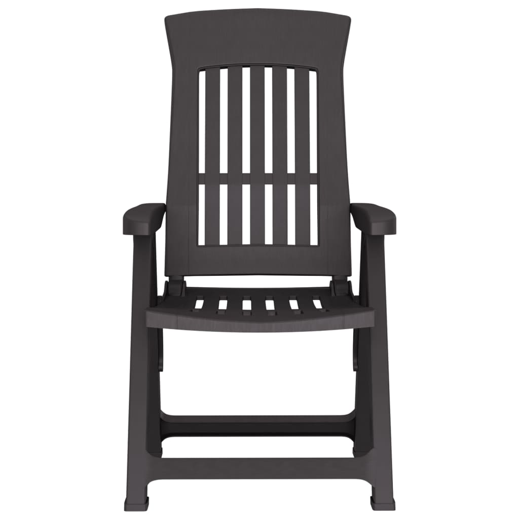 vidaXL Reclining Chair Outdoor Folding Armchair Garden Furniture 2 Pcs PP-20