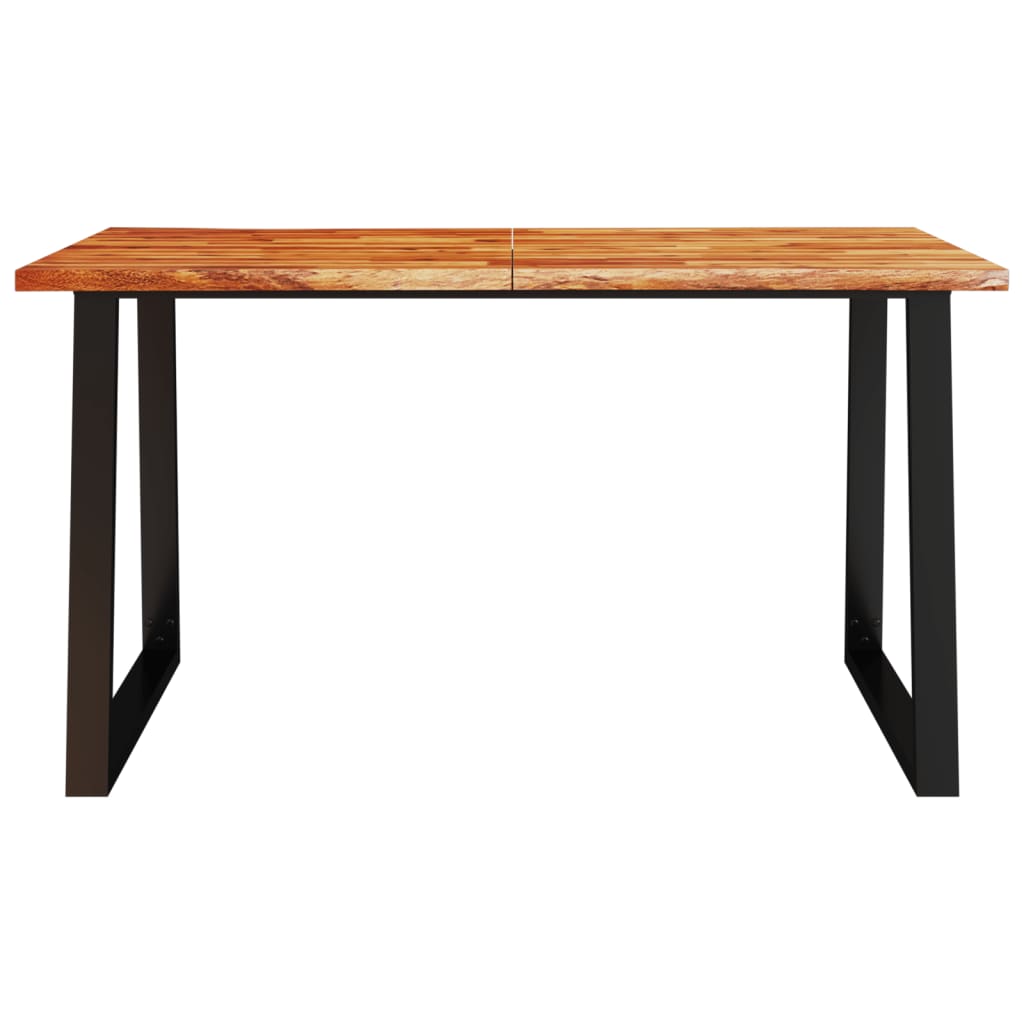 vidaXL Dining Table with Live Edge Dinner Table for Kitchen Solid Wood Acacia-19