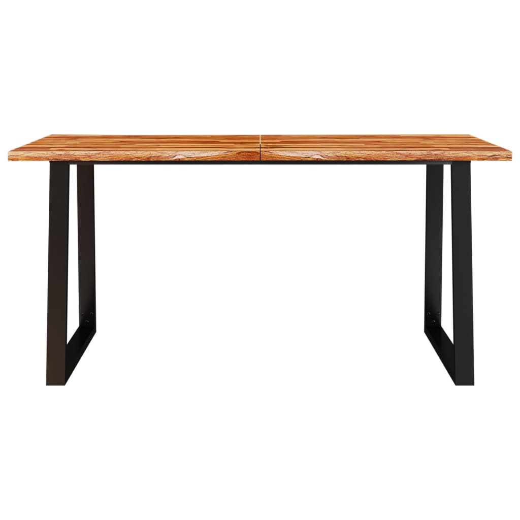 vidaXL Dining Table with Live Edge Dinner Table for Kitchen Solid Wood Acacia-21