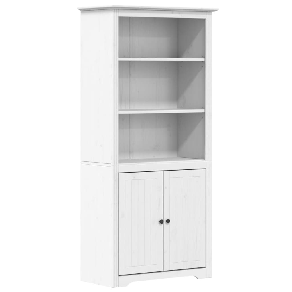 vidaXL Bookshelf Storage File Cabinet Shelf with Doors BODO Solid Wood Pine-18