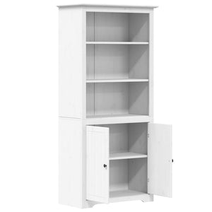 vidaXL Bookshelf Storage File Cabinet Shelf with Doors BODO Solid Wood Pine-1