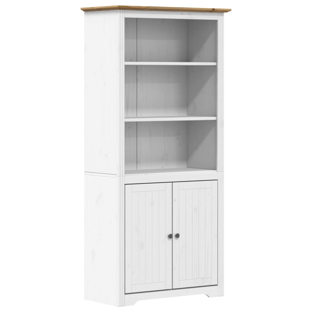 vidaXL Bookshelf Storage File Cabinet Shelf with Doors BODO Solid Wood Pine-2