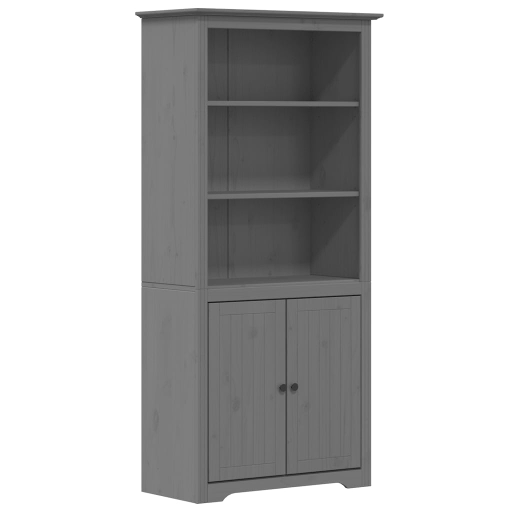 vidaXL Bookshelf Storage File Cabinet Shelf with Doors BODO Solid Wood Pine-25