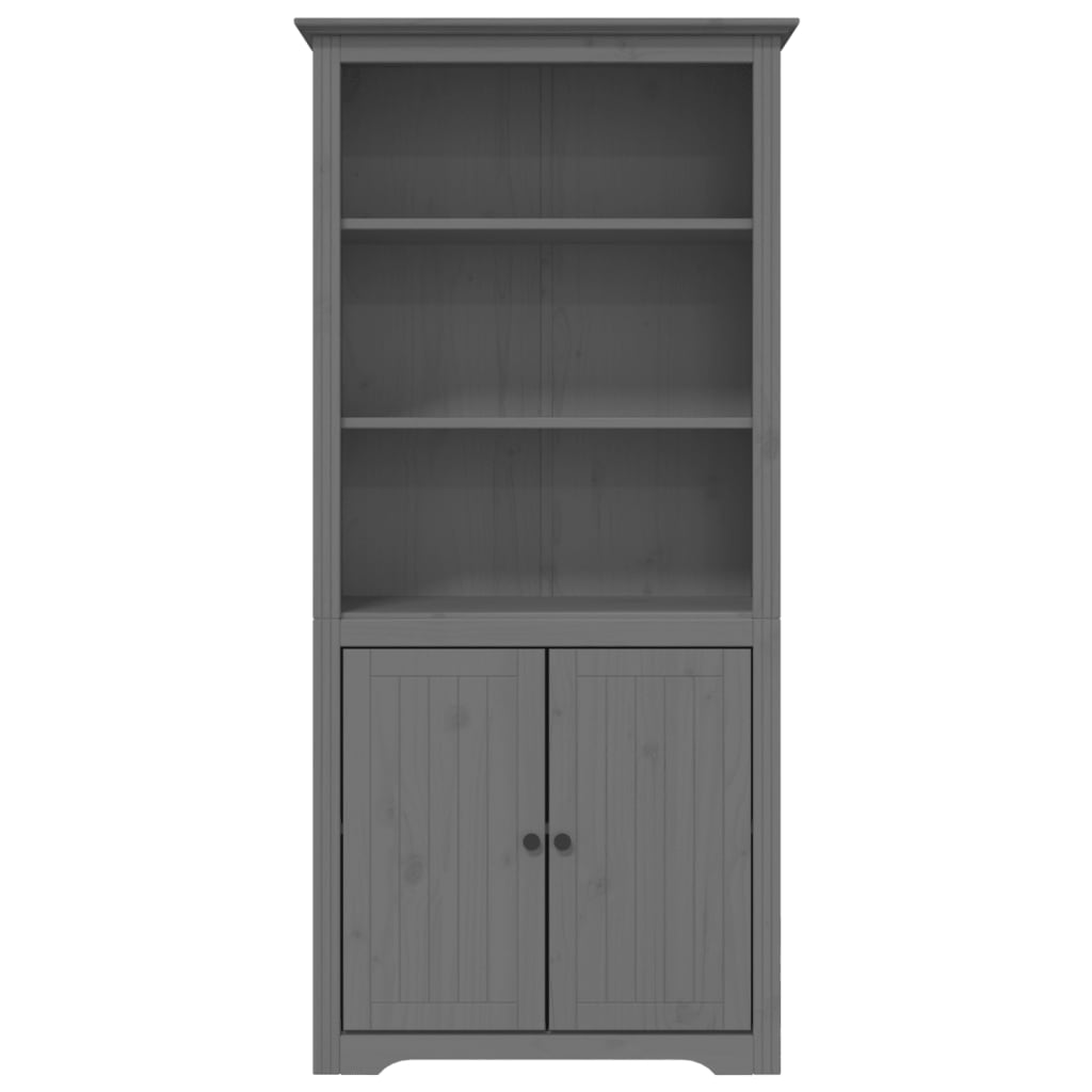 vidaXL Bookshelf Storage File Cabinet Shelf with Doors BODO Solid Wood Pine-0