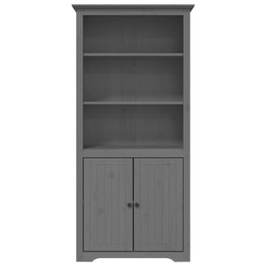 vidaXL Bookshelf Storage File Cabinet Shelf with Doors BODO Solid Wood Pine-0