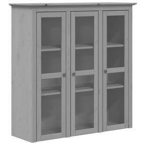 vidaXL Cabinet Storage Book Cabinet with Glass Doors BODO Solid Wood Pine-18