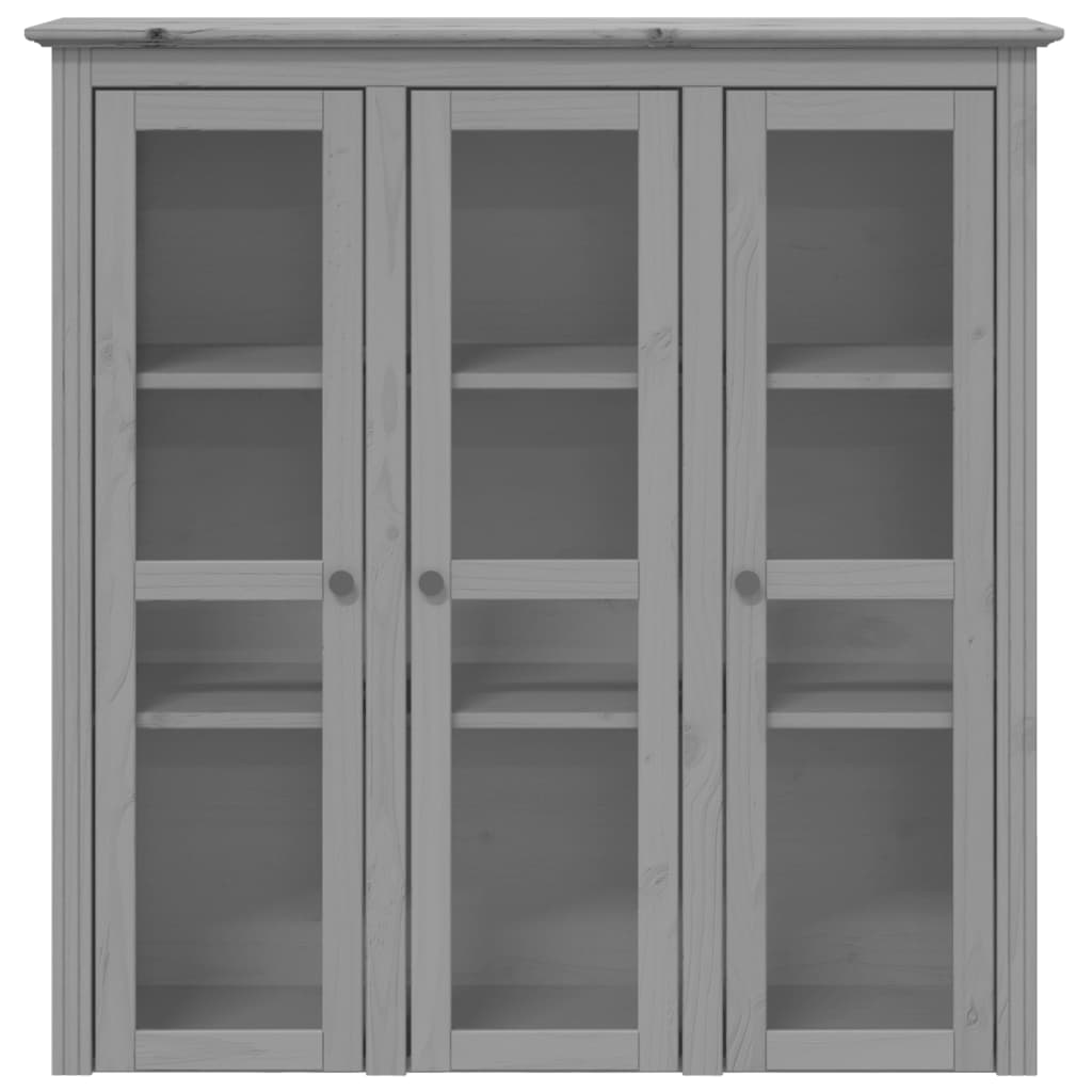 vidaXL Cabinet Storage Book Cabinet with Glass Doors BODO Solid Wood Pine-24