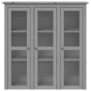 vidaXL Cabinet Storage Book Cabinet with Glass Doors BODO Solid Wood Pine-24