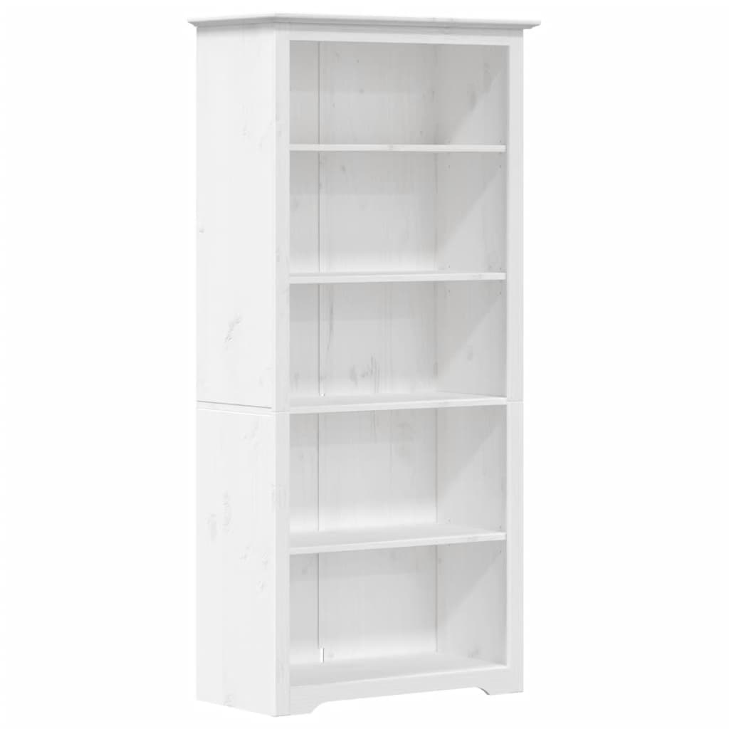 vidaXL Bookcase 5-Tier Storage Bookshelf with Shelves BODO Solid Wood Pine-6