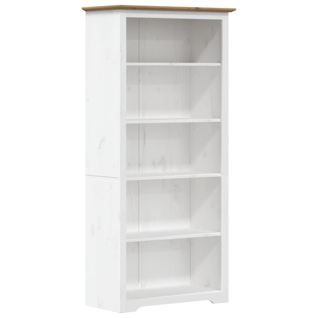 vidaXL Bookcase 5-Tier Storage Bookshelf with Shelves BODO Solid Wood Pine-1