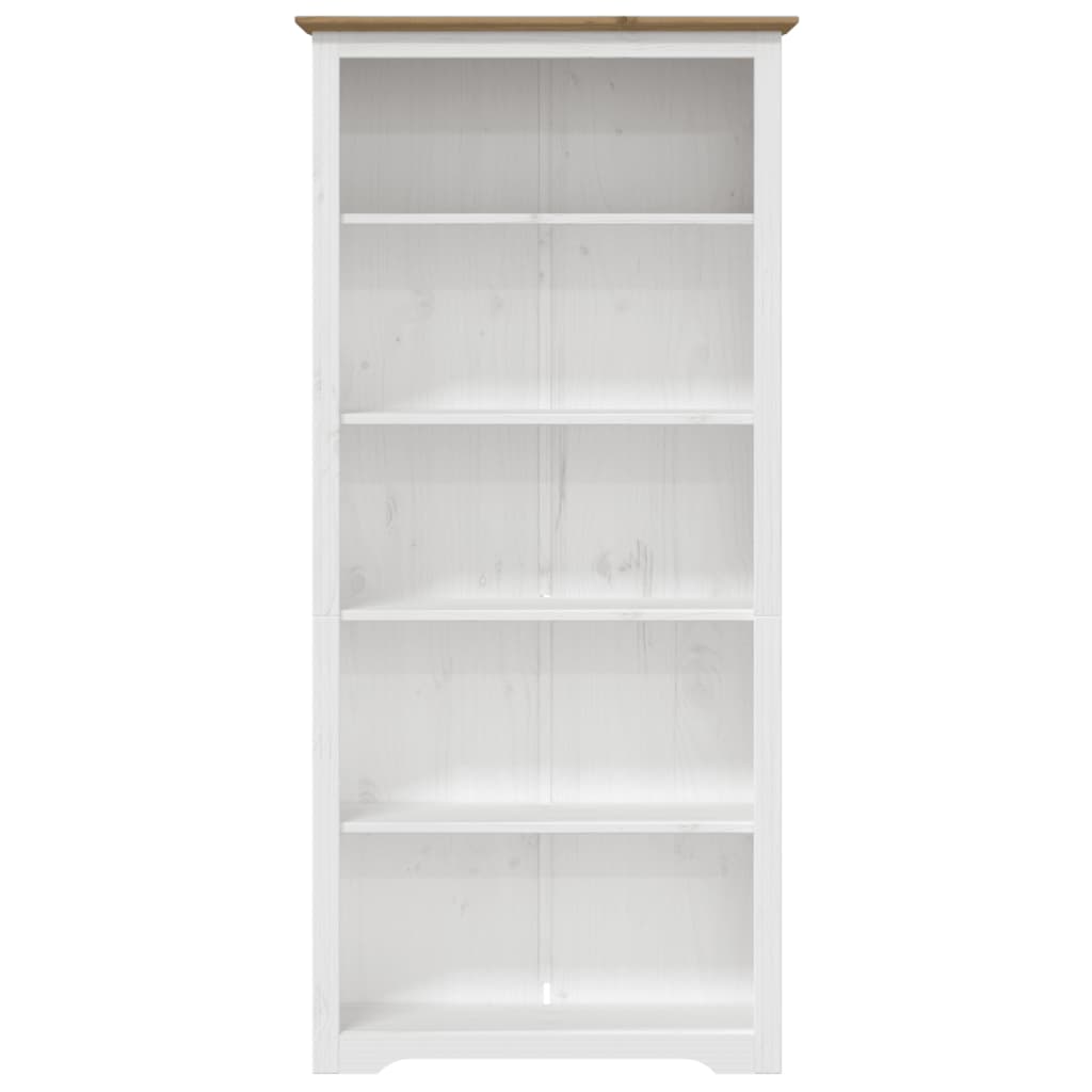 vidaXL Bookcase 5-Tier Storage Bookshelf with Shelves BODO Solid Wood Pine-7