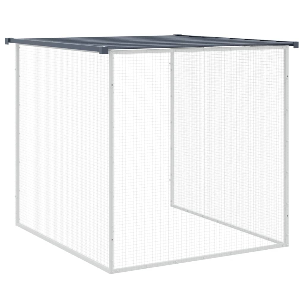 vidaXL Chicken Cage with Roof Metal Chicken Run Animal House Galvanized Steel-56