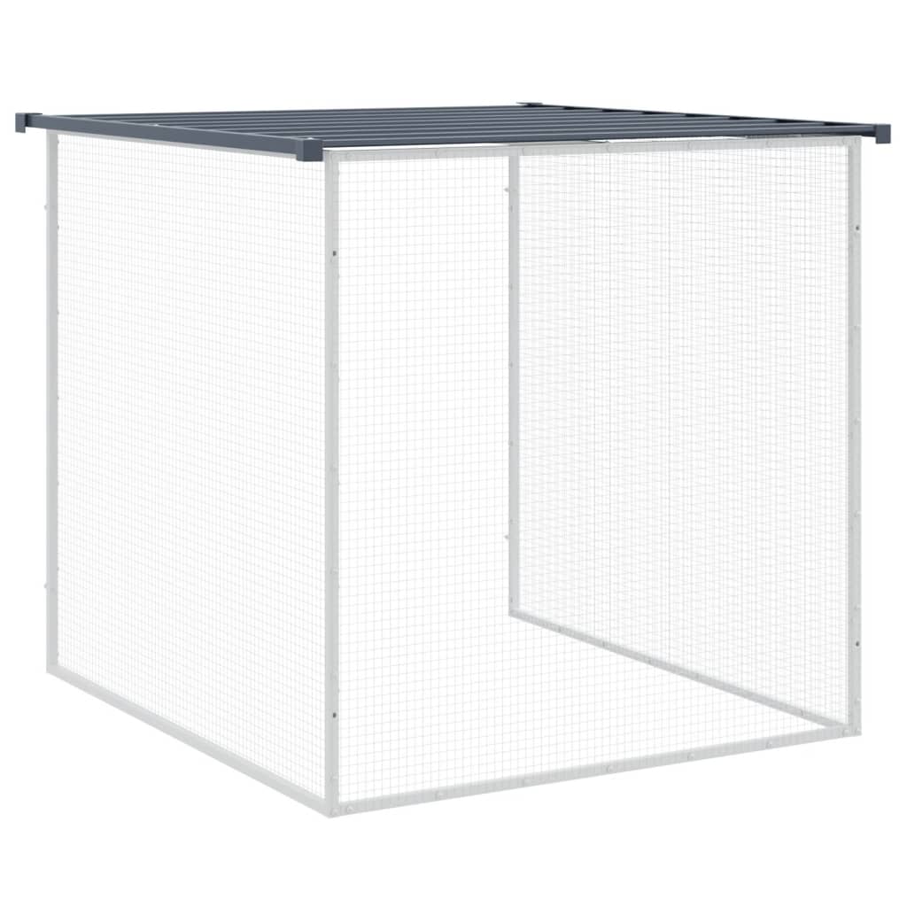 vidaXL Chicken Cage with Roof Metal Chicken Run Animal House Galvanized Steel-64