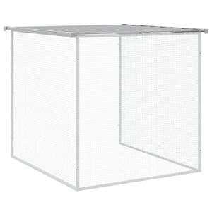 vidaXL Chicken Cage with Roof Metal Chicken Run Animal House Galvanized Steel-91