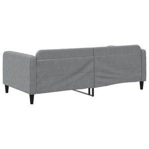 vidaXL Day Bed Light Gray 39.4"x74.8" Twin Fabric-3