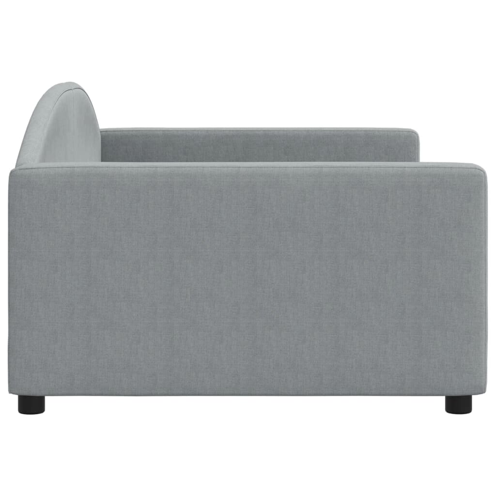 vidaXL Day Bed Light Gray 39.4"x74.8" Twin Fabric-2