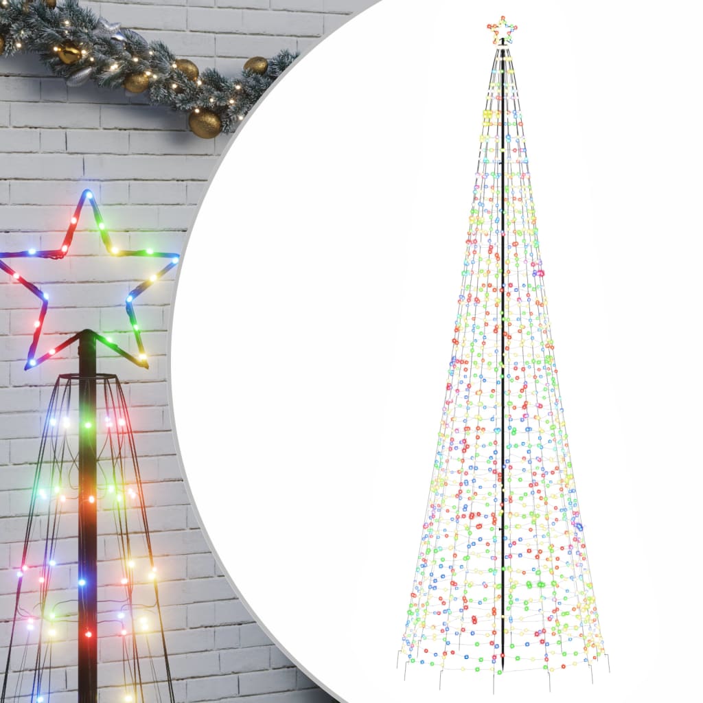 vidaXL Christmas Tree Light with Spikes Outdoor Decoration Holiday Ornament-11