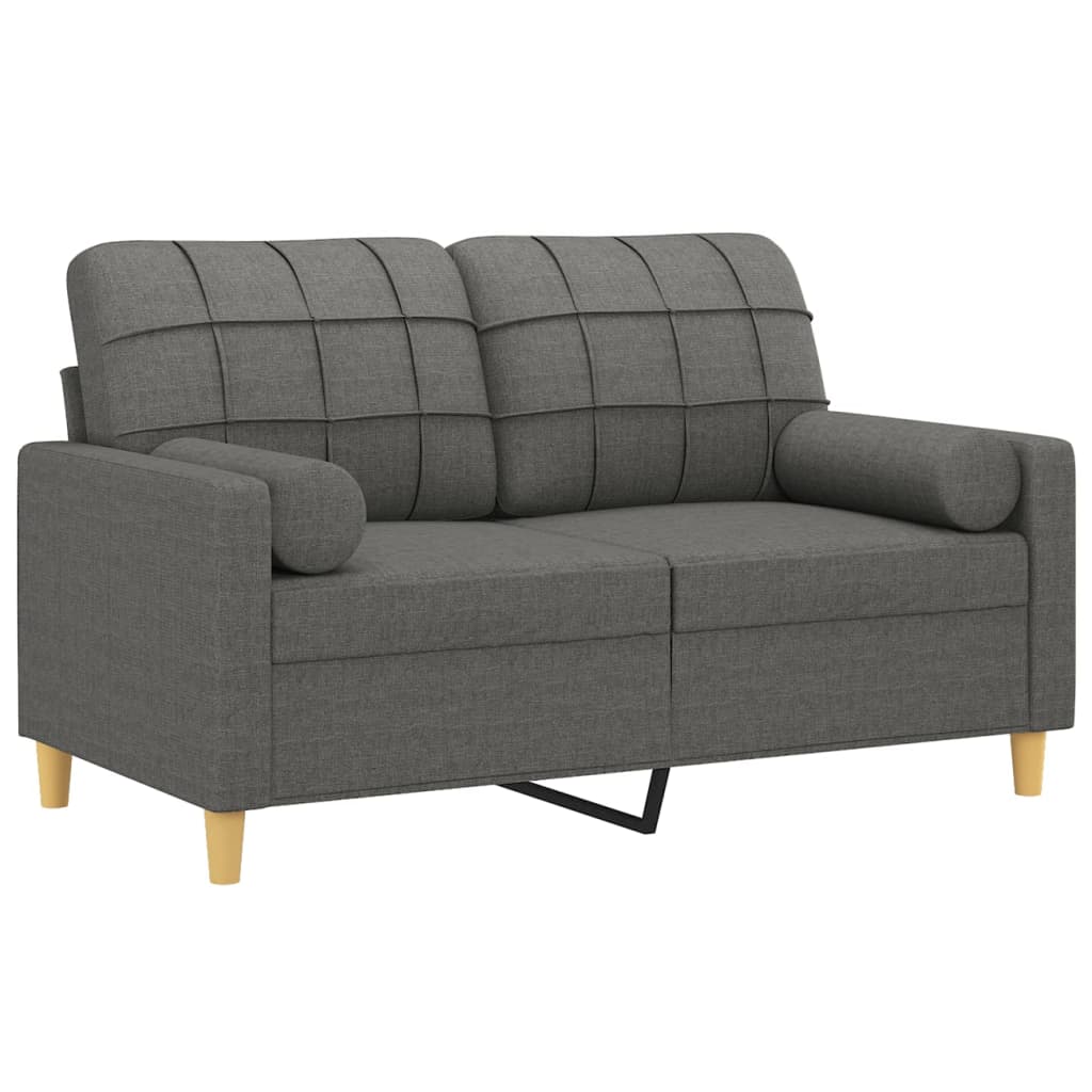 vidaXL Sofa Accent Loveseat Couch Sofa Modern Settee with Throw Pillows Fabric-29