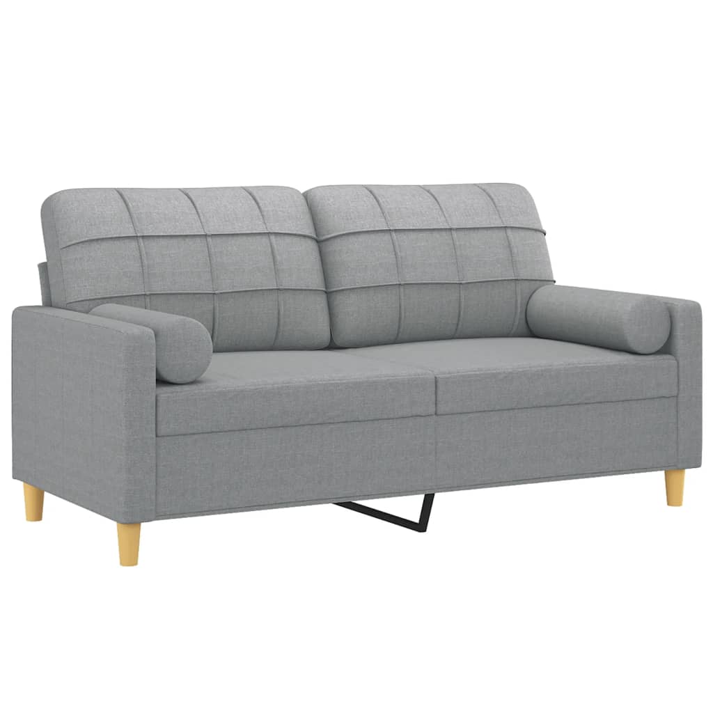 vidaXL Sofa Accent Loveseat Couch Sofa Modern Settee with Throw Pillows Fabric-3