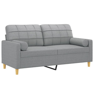 vidaXL Sofa Accent Loveseat Couch Sofa Modern Settee with Throw Pillows Fabric-15