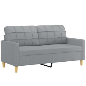 vidaXL Sofa Accent Loveseat Couch Sofa Modern Settee with Throw Pillows Fabric-19