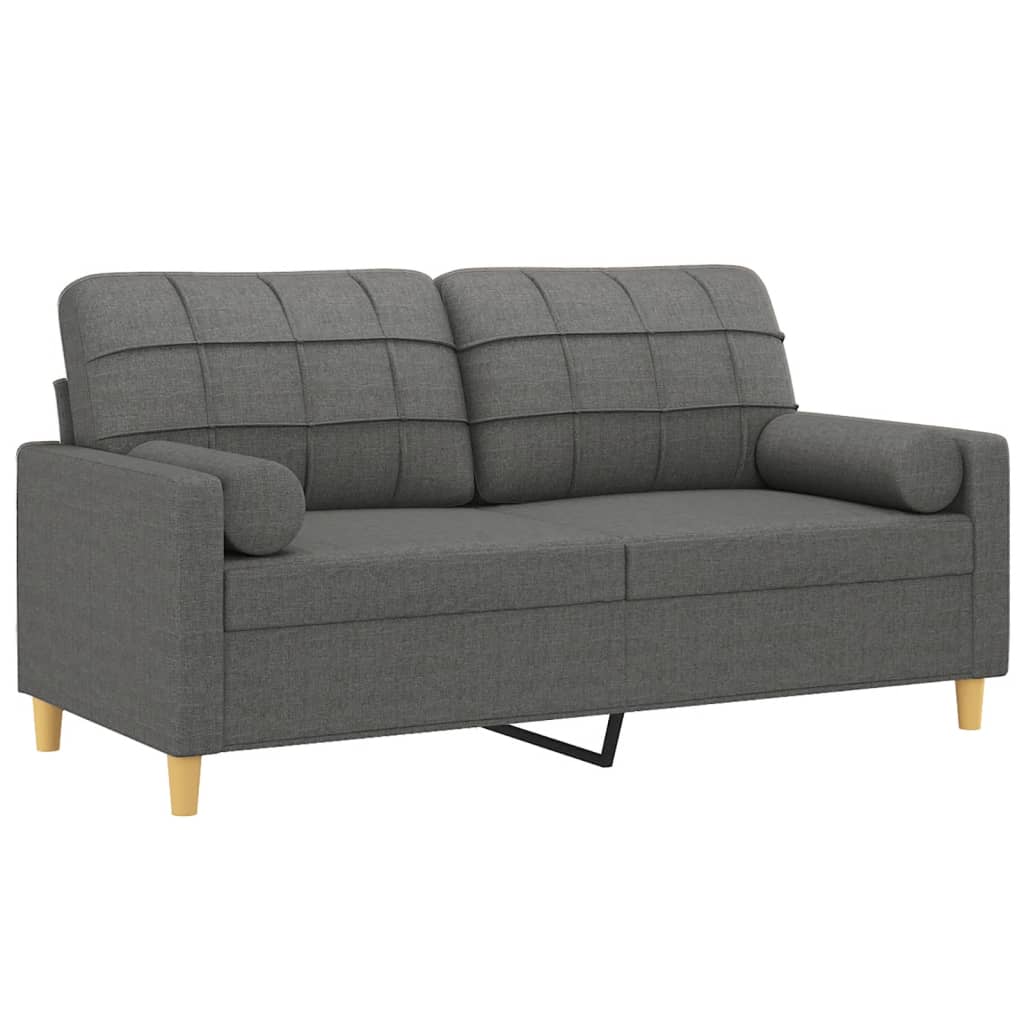 vidaXL Sofa Accent Loveseat Couch Sofa Modern Settee with Throw Pillows Fabric-14