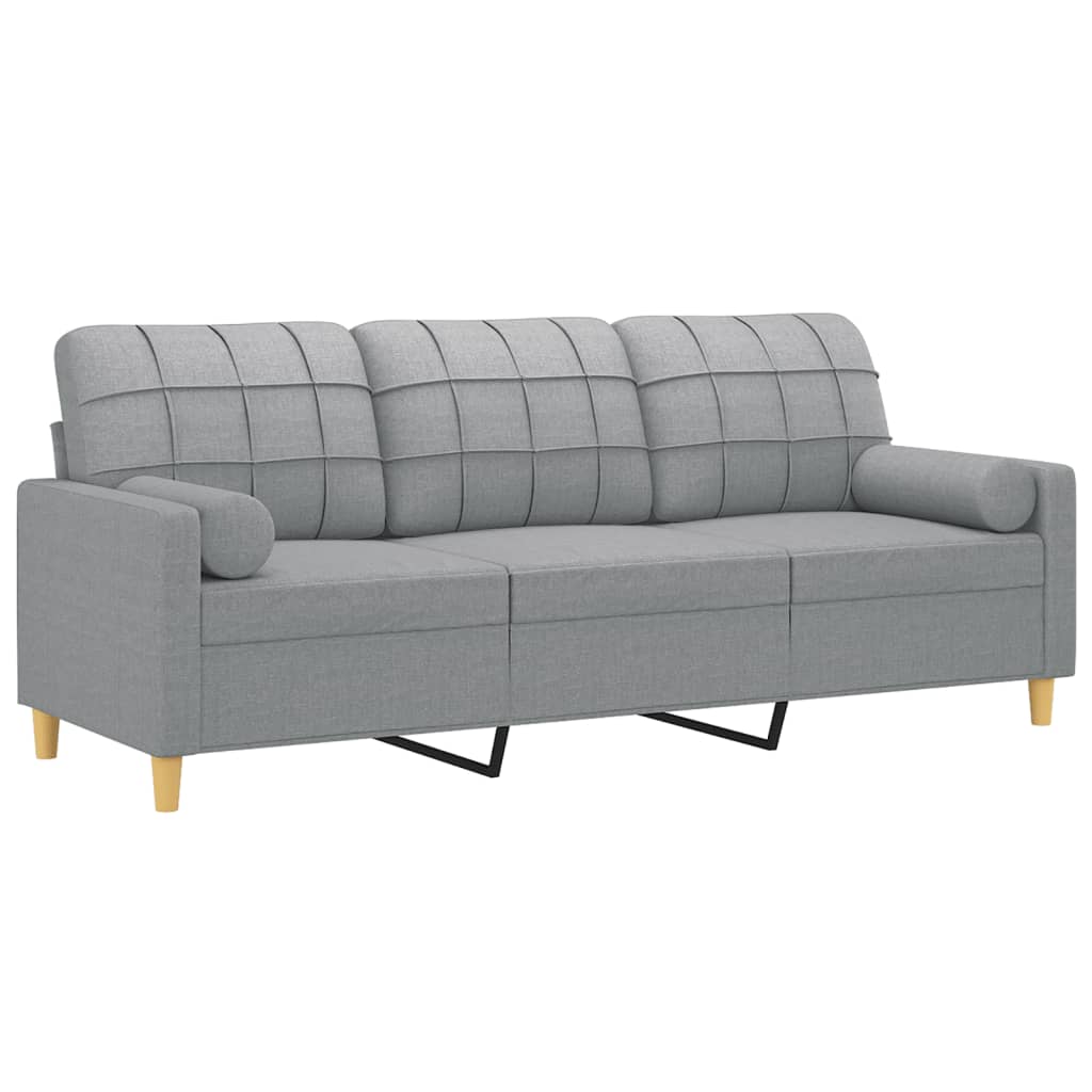 vidaXL Sofa Accent Loveseat Couch Sofa Modern Settee with Throw Pillows Fabric-20