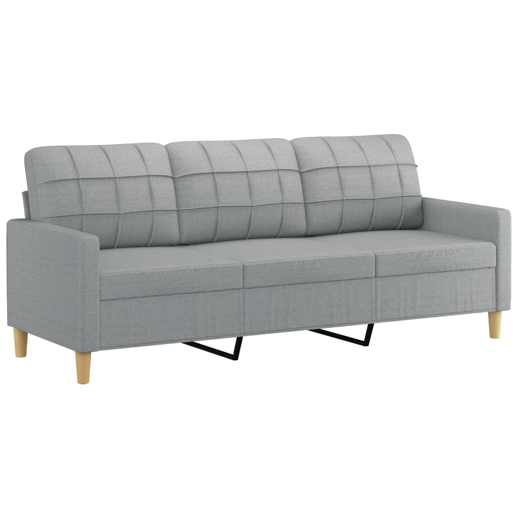 vidaXL Sofa Accent Loveseat Couch Sofa Modern Settee with Throw Pillows Fabric-36