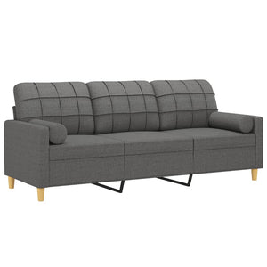 vidaXL Sofa Accent Loveseat Couch Sofa Modern Settee with Throw Pillows Fabric-9