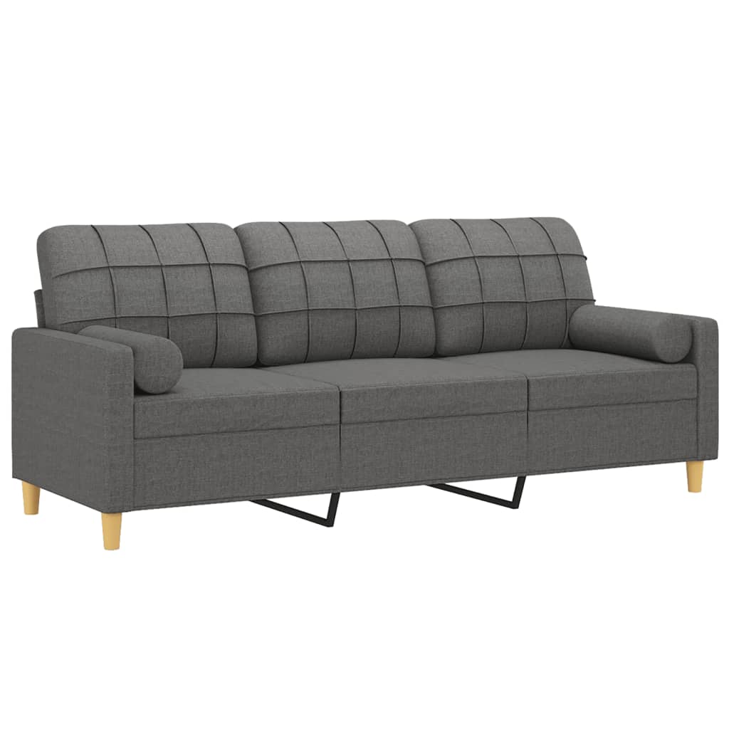 vidaXL Sofa Accent Loveseat Couch Sofa Modern Settee with Throw Pillows Fabric-1