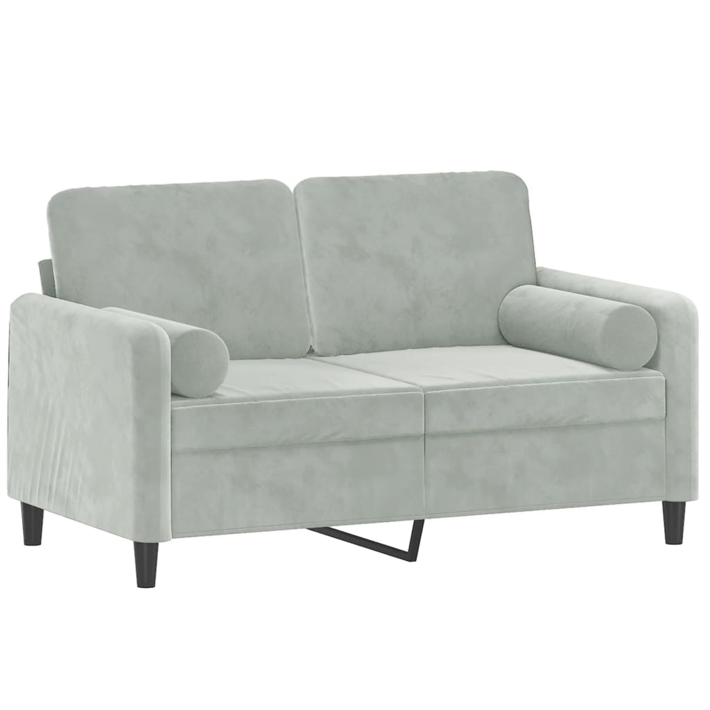 vidaXL 2-Seater Sofa with Throw Pillows Accent Loveseat for Living Room Velvet-41