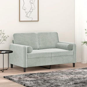 vidaXL 2-Seater Sofa with Throw Pillows Accent Loveseat for Living Room Velvet-42