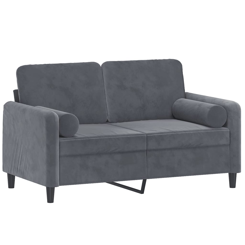 vidaXL 2-Seater Sofa with Throw Pillows Accent Loveseat for Living Room Velvet-20