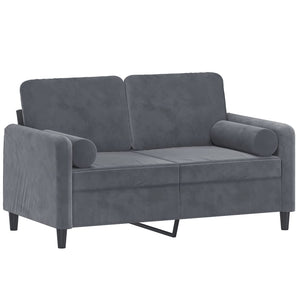 vidaXL 2-Seater Sofa with Throw Pillows Accent Loveseat for Living Room Velvet-32