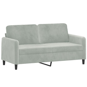 vidaXL 2-Seater Sofa with Throw Pillows Accent Loveseat for Living Room Velvet-13