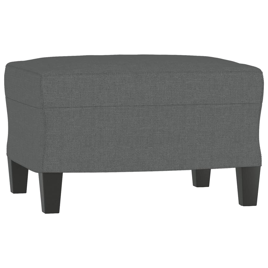 vidaXL Sofa Chair with Footstool Dark Gray 23.6" Fabric-4