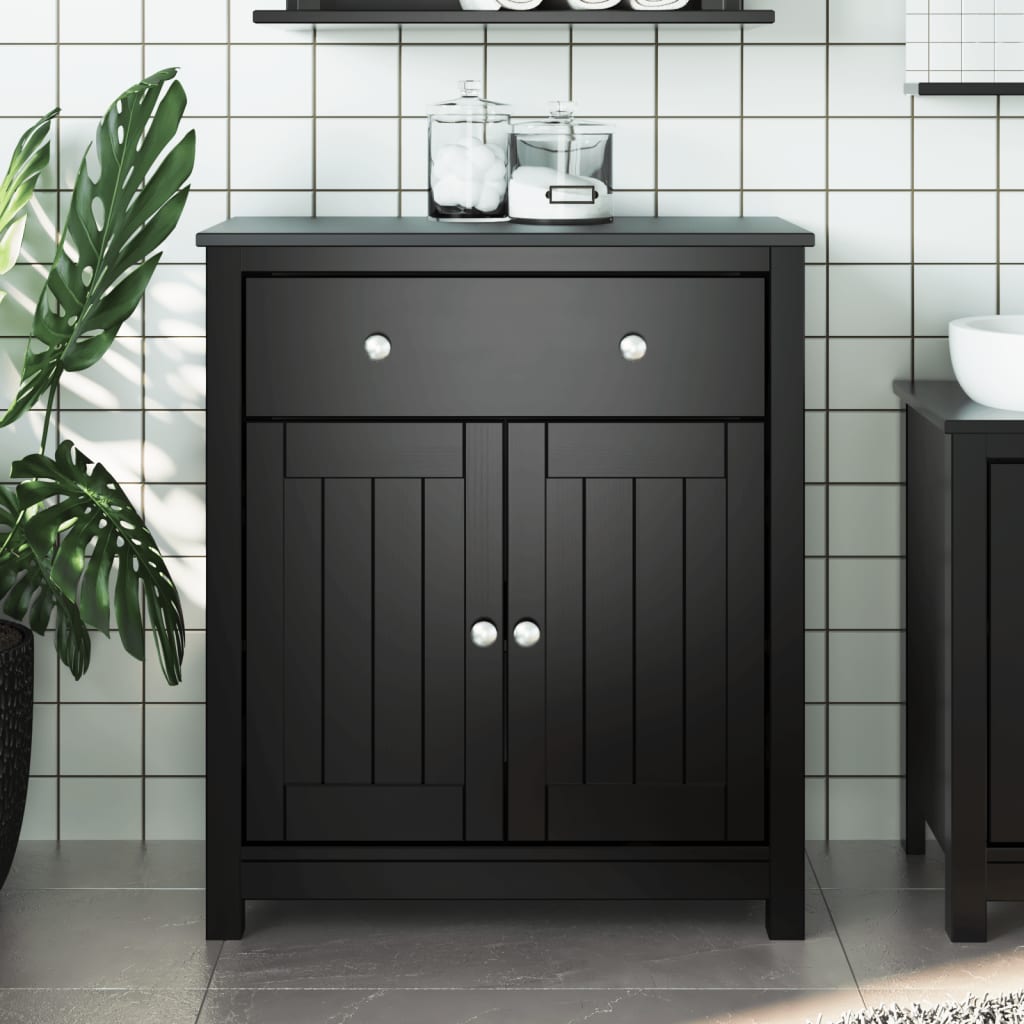 vidaXL Bathroom Cabinet Floor Cabinet for Living Room BERG Solid Wood Pine-10